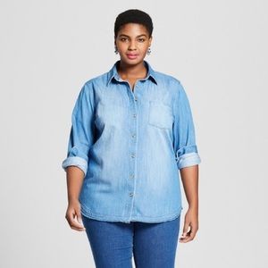 Denim Long sleeve button down shirt